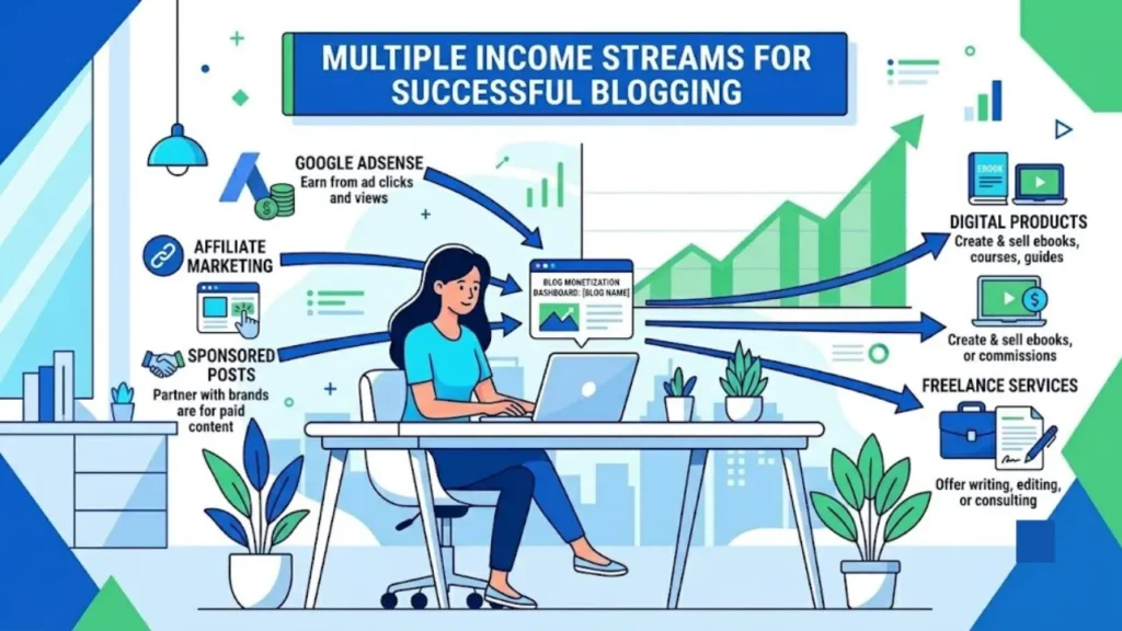 Different ways to earn money from a free blog