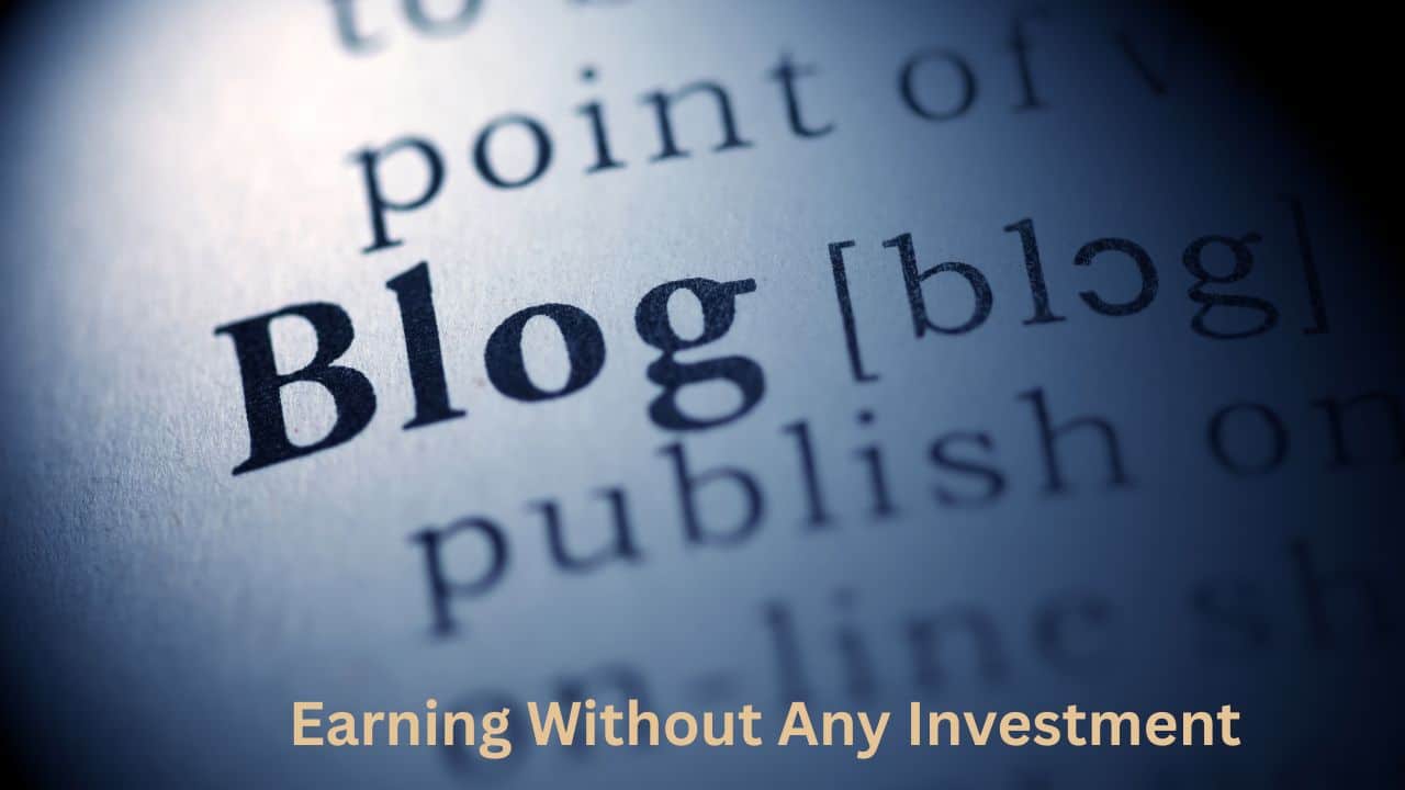 Free Blogging Guide 2025: Start Earning Without Any Investment Image illustrating methods to earn income without any financial investment.
