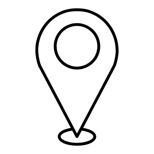 place symbol with no background and white in color