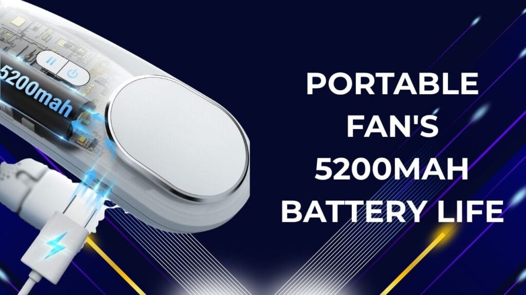 Best Portable Neck Fan in India (2026) – Stay Cool Anywhere Portable neck fan with 5200mAh battery and USB C fast charging for long lasting cooling