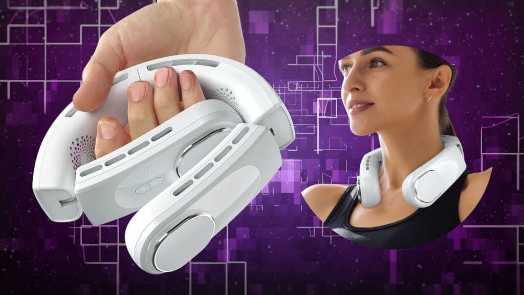Best Portable Neck Fan in India (2026) – Stay Cool Anywhere Wearable portable neck fan with foldable design and comfortable fit for travel and outdoor use