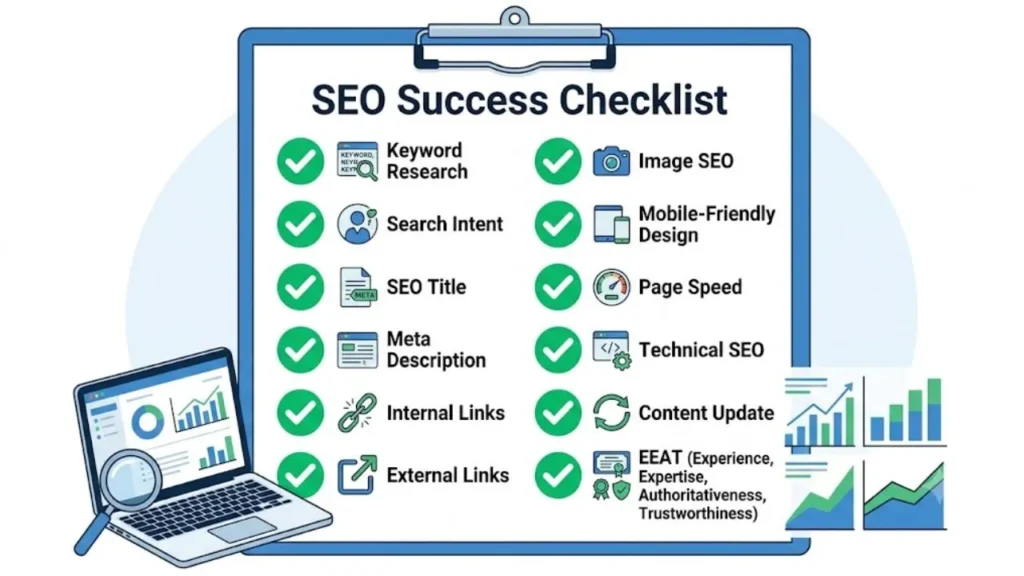 Complete SEO audit checklist for identifying and fixing blogging mistakes
