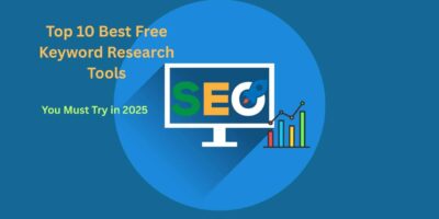 Top 10 best free keyword research tools displayed in a visually appealing infographic format.