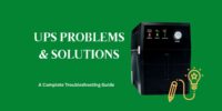Image illustrating UPS problems and solutions, featuring diagrams and text highlighting key issues and their resolutions.