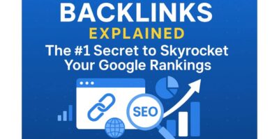 Image of a text graphic stating "I will do backlinks for you" in bold letters on a colorful background.