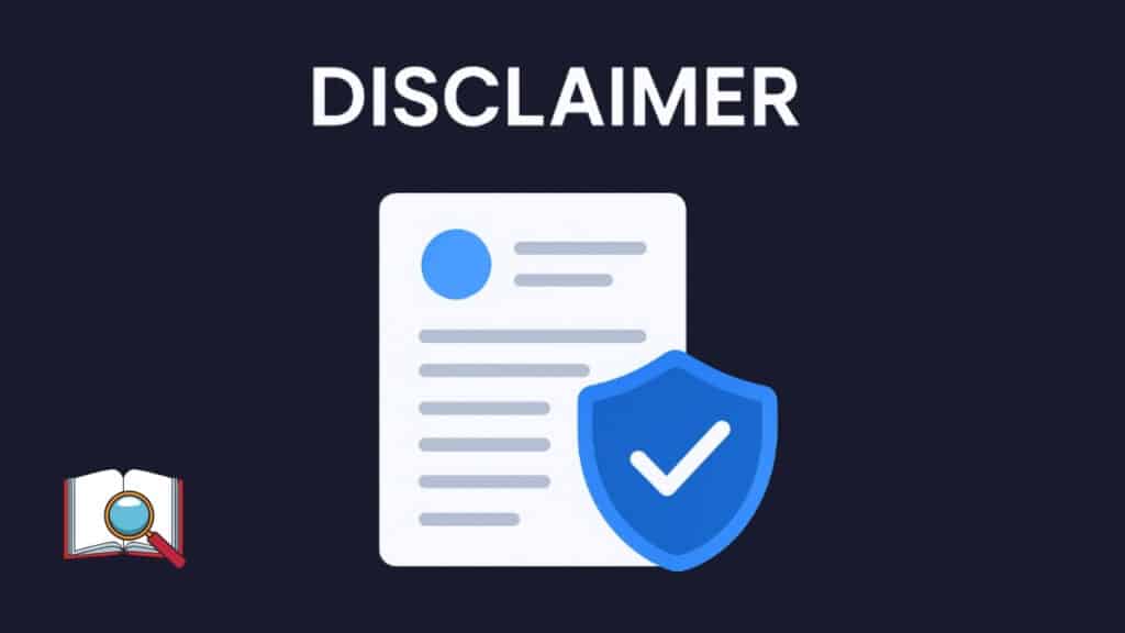 Image of a disclaimer explaining its purpose and usage guidelines.