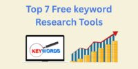 Top 7 free keyword research tools displayed in a visually appealing infographic format.