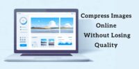 Image of a tool for compressing images online while maintaining high quality. compress images online without losing quality illustration