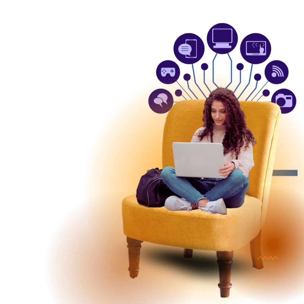 #1 Best Digital Marketing for Beginners – Online Digital marketing for beginners concept with student using laptop. Illustration of Digital marketing for beginners.