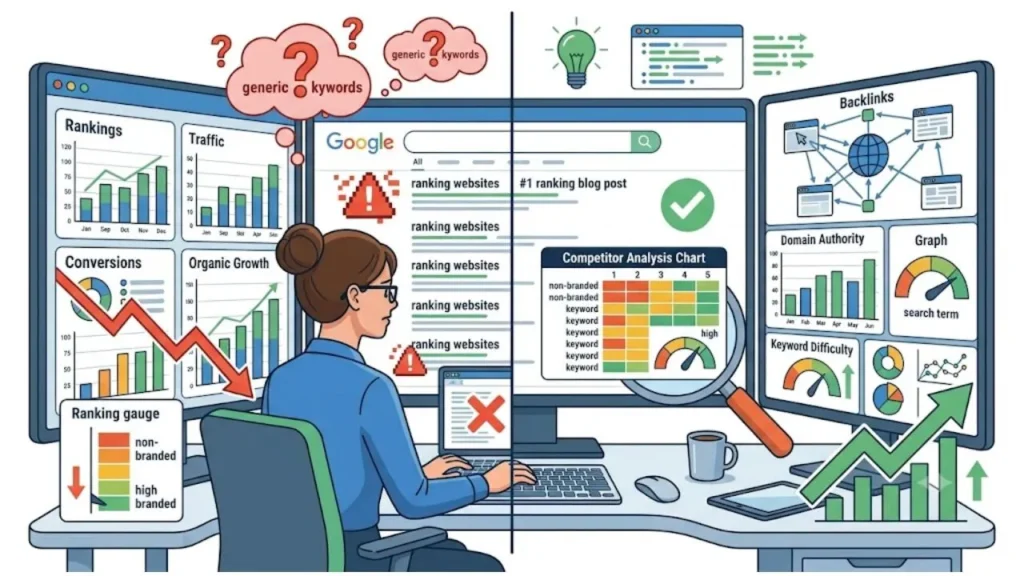 How to Find Low Competition Keywords in 2026 Blogger making common keyword research mistakes affecting SEO rankings