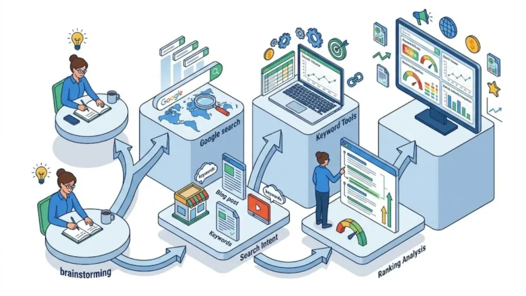 How to Find Low Competition Keywords in 2026 Step-by-step keyword research workflow using Google Search, keyword tools, and competitor analysis